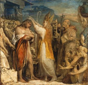 James Barry (1741-1806): The Baptism of the King of Cashel by St Patrick c.1800. Nationa Gallery of Ireland