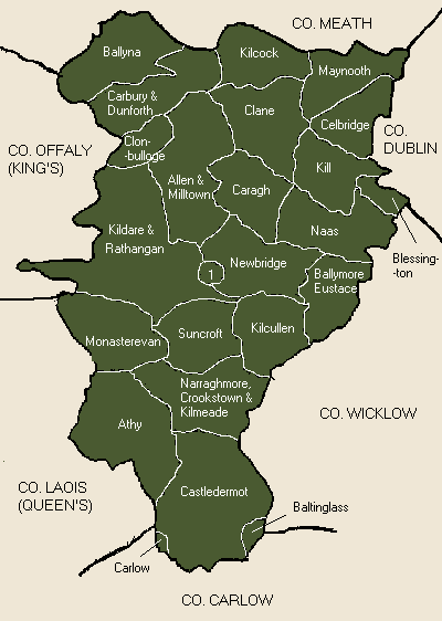 Detailed Map Of Kildare Kildare Catholic Records