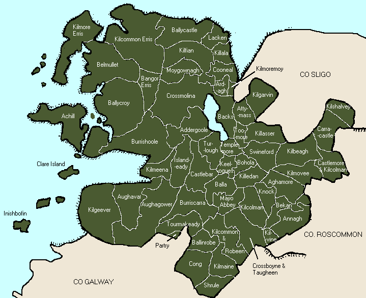 The Most Comprehensive Website On Co Mayo West Of Ireland Ireland Map County Mayo Ireland
