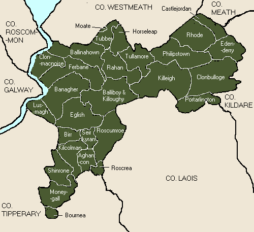 Co. Offaly (King's Co.) Roman Catholic parishes